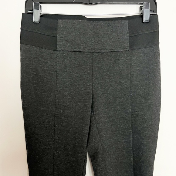 DAISY FUENTES Black High-Waisted Pants Leggings Dark Grey Chic Size Medium - Picture 5 of 11